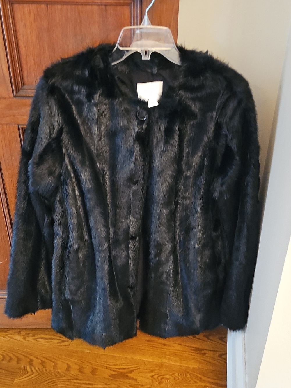 NWOT H&M Black Faux Fur Jacket